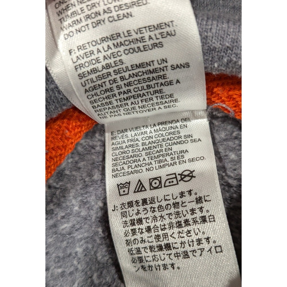 The North Face Hoodie Mens XS Grey Orange Since 1968 Graphic Pullover Excellent - Picture 5 of 6
